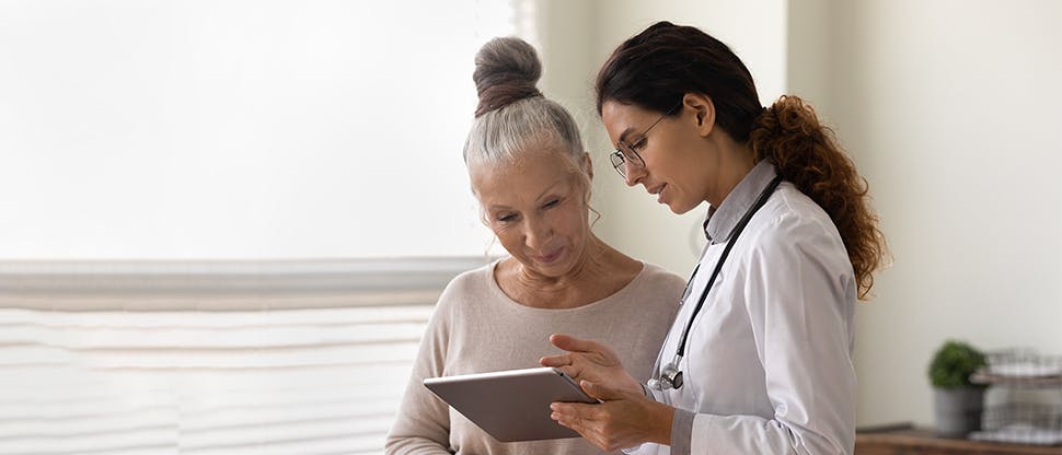 Doctor and patient discussing wellness