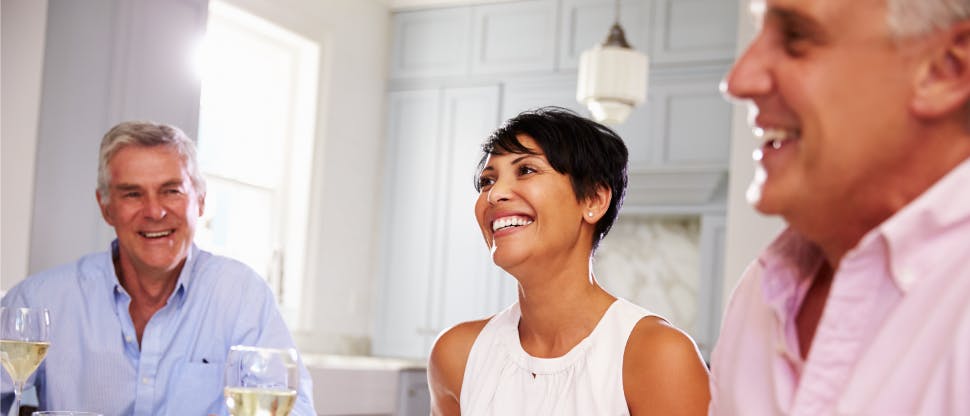 Image of a denture wearing eating