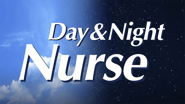 Nurses logo with day and night background