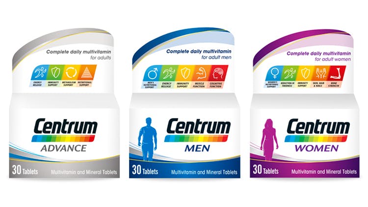 Centrum multivitamin range for adults