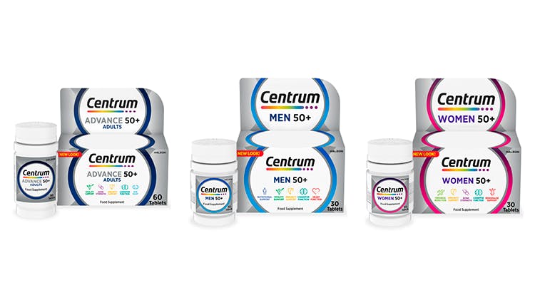 Centrum multivitamin range for adults over 50