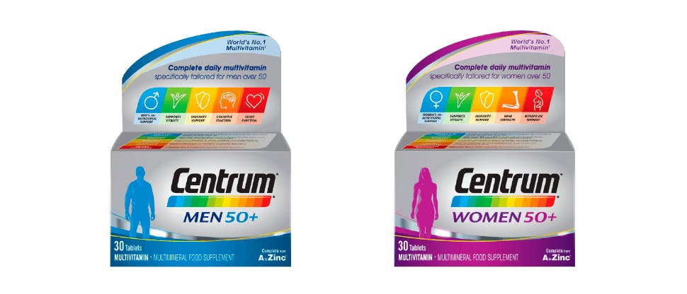 Centrum Men 50+ and Centrum Women 50+*