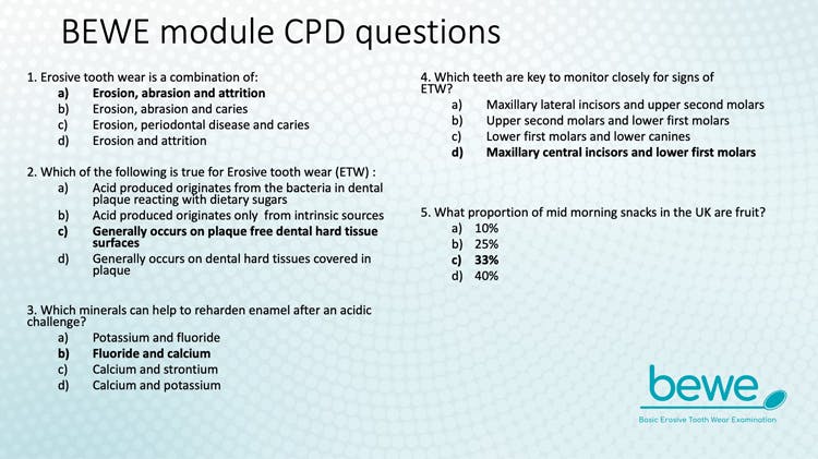 BEWE module CPD Questions