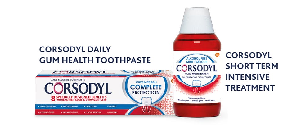 Corsodyl CompleteToothpaste and Intensive Mouthwash