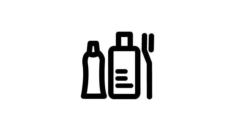 Icon showing toothpaste and brushes