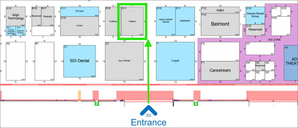 Map of Haleon stand at BDIA Dental Showcase 2026