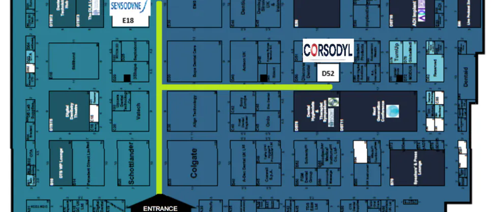 Map of Haleon stand at BDCDS Birmingham 2026