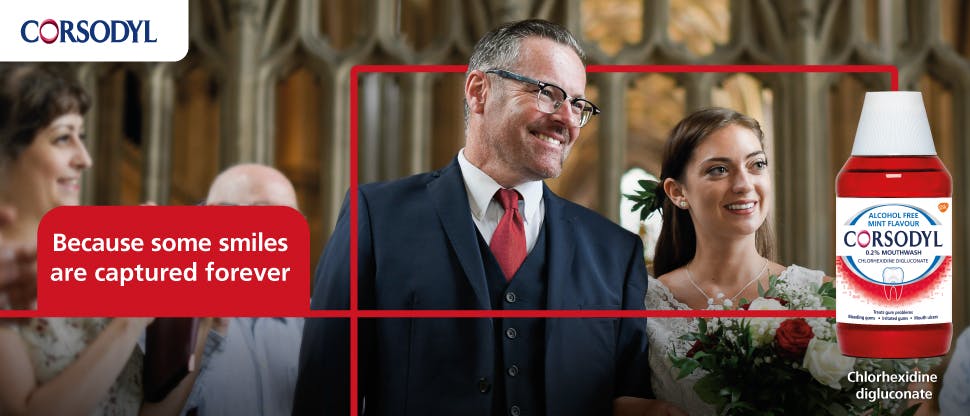 Wedding image of bride and father