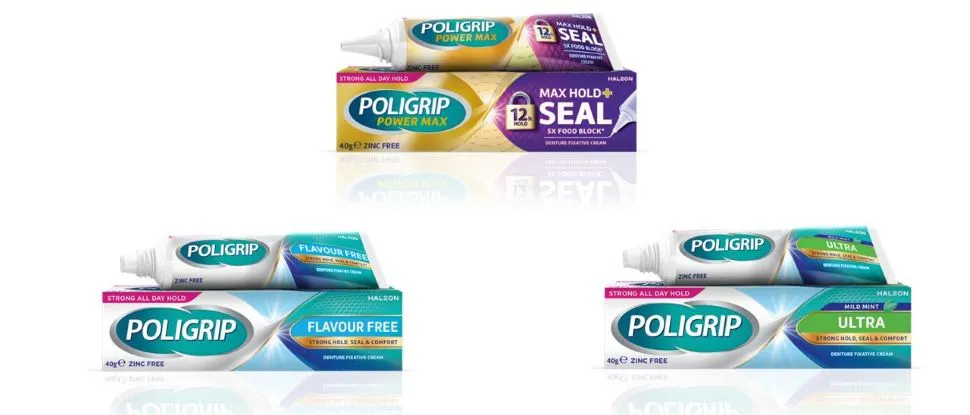 Poligrip denture fixatives product range