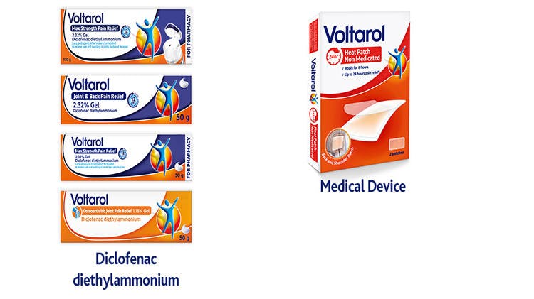 Image of Voltarol packs