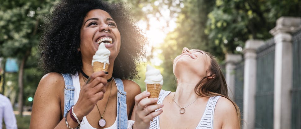 Women with ice cream