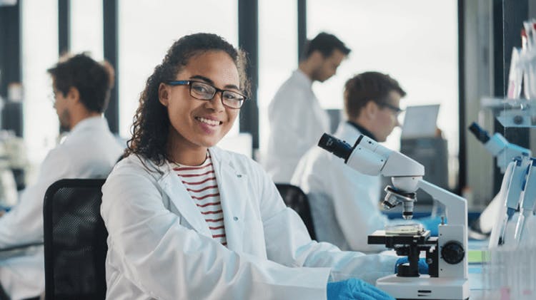 Image of researcher in a lab.