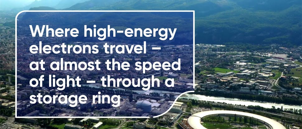 where high-energy electrons travel-at almost  the speed of light