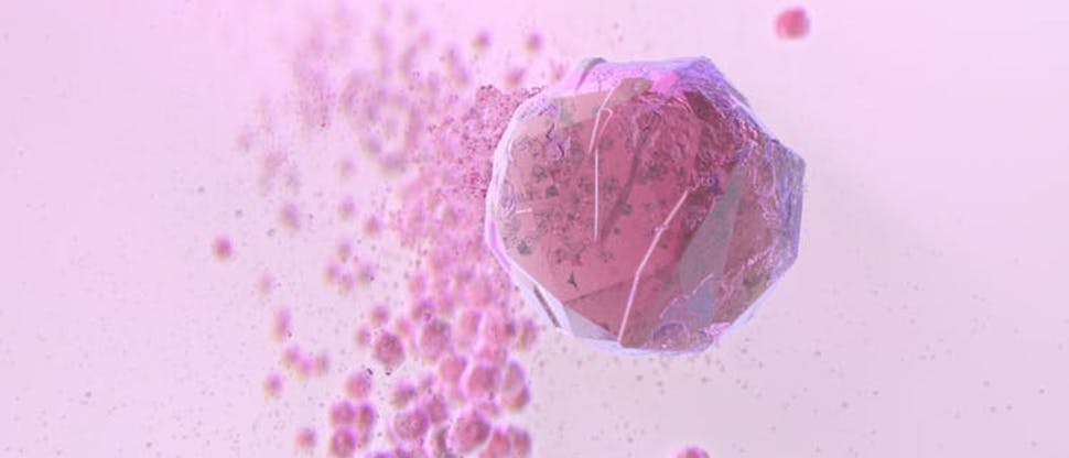 Close-up image of a sodium bicarbonate molecule