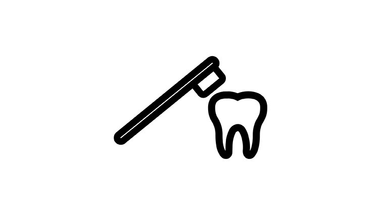 Animated icon showing a toothbrush and toothpaste.