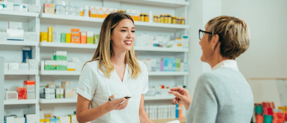 Nutritionist working with patient