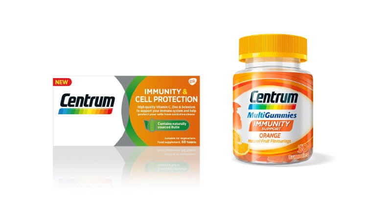Centrum multivitamin range for immunity