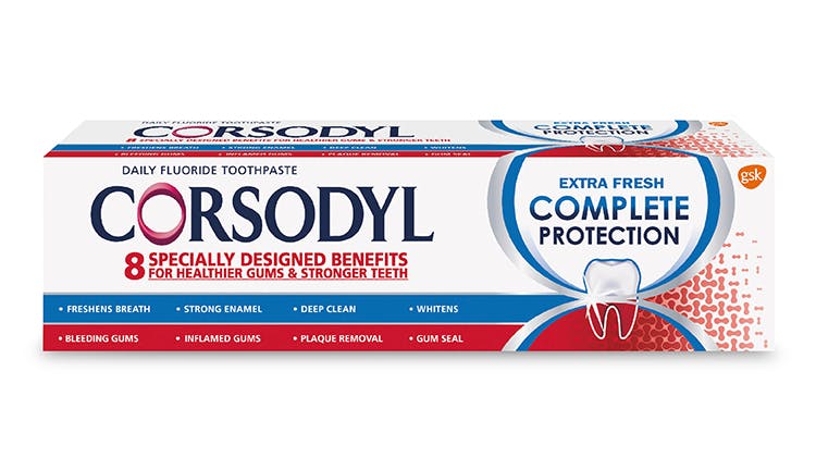 Corsodyl toothpaste pack