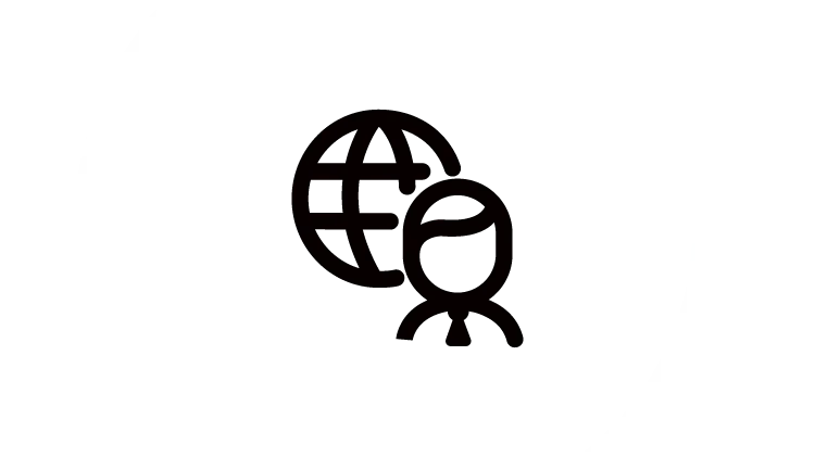 Human and globe icon