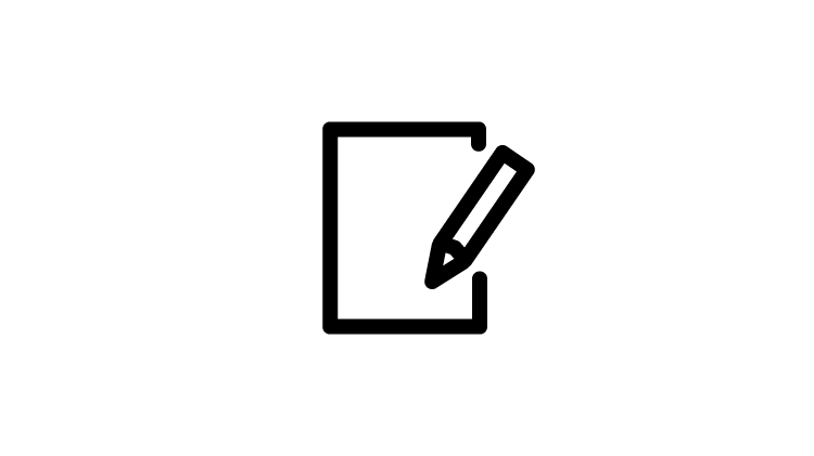 Icon of of a pen and paper