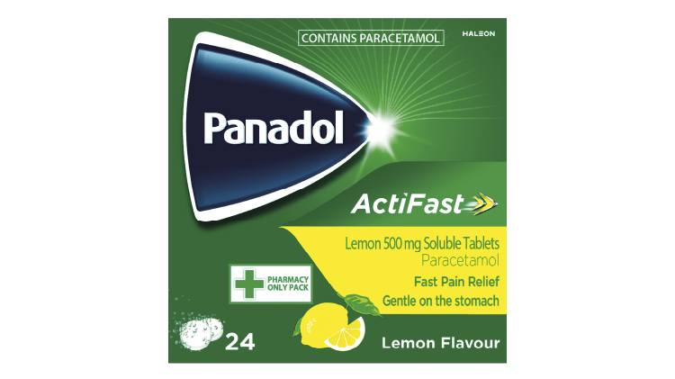 Panadol Actifast Lemon Soluble pack shot