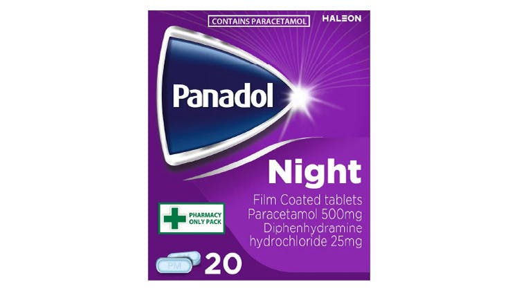 Panadol Night Film-coated Tablets (paracetamol 500mg/Diphenhydramine hydrochloride 25mg)