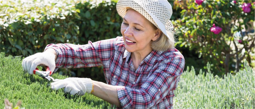 Lady gardening