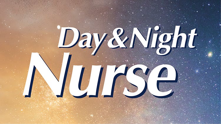 Nurses logo with day and night background