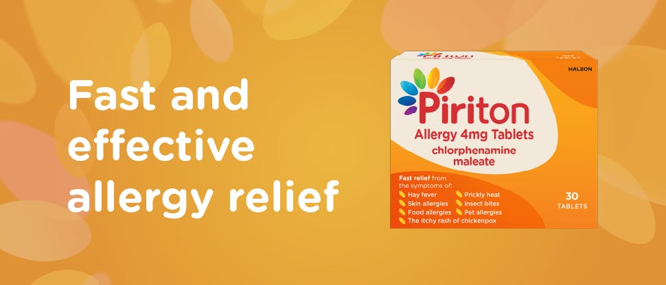 Piriton tablet pack