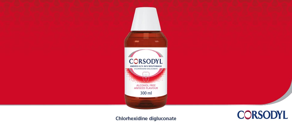Corsodyl Mouthwash pack shot