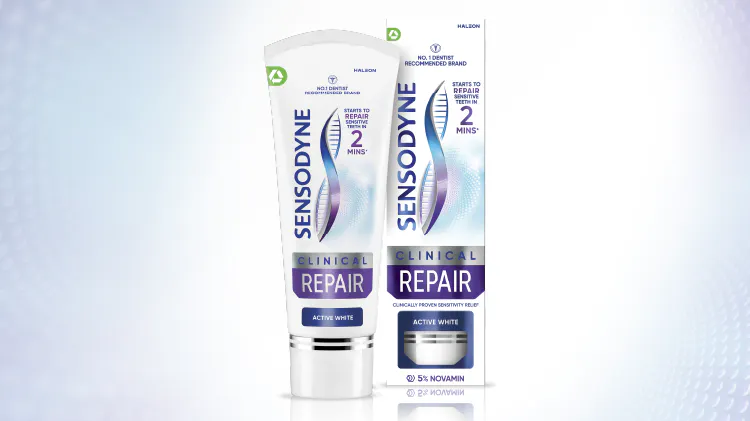 Sensodyne Clinical Repair Active White Toothpaste Pack shot