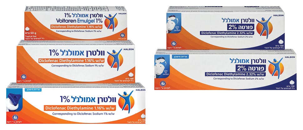 Pain relief product range