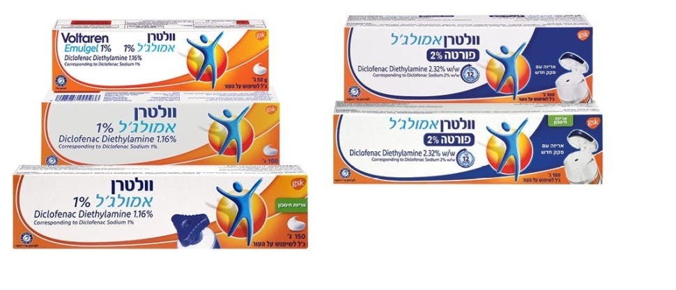 Pain relief product range