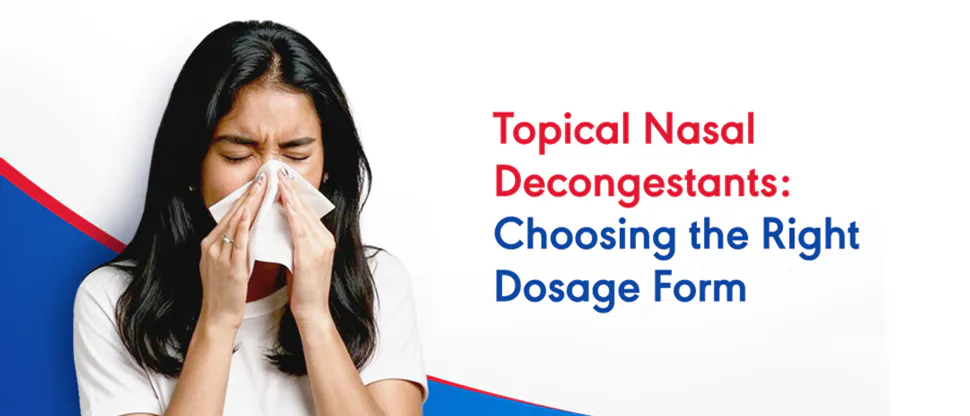 Nasal decongestant metered dose delivery