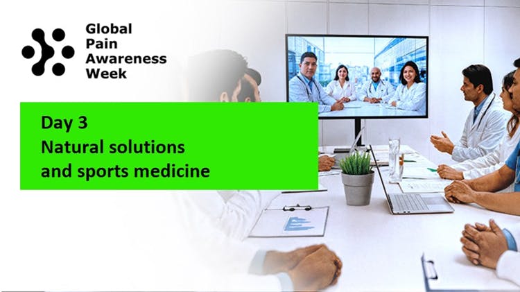 A group of doctors attending a video conference call