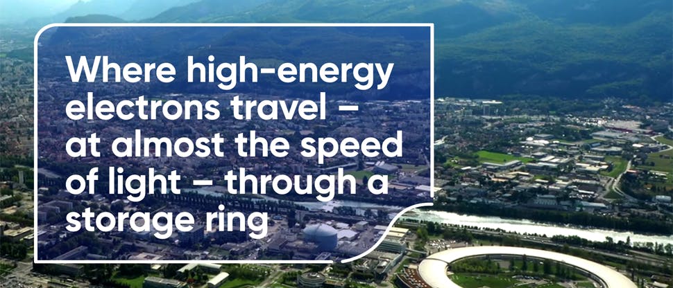 Where high-energy electrons travel – at almost the speed of light – through a storage ring