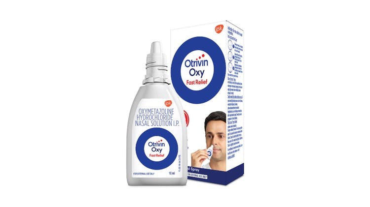Otrivin Oxy Fast Relief nasal spray pack shot