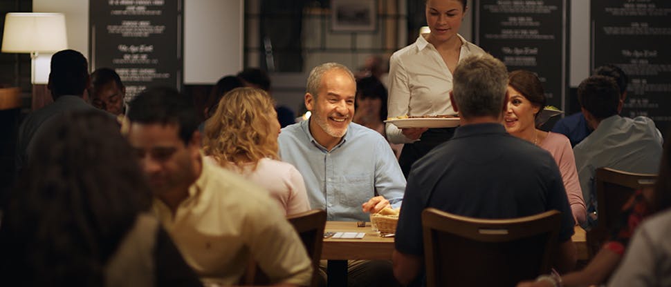 People having dinner