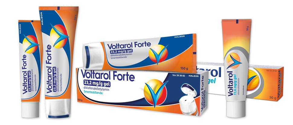 Pain-relief products packshots