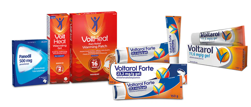 Pain relief product range