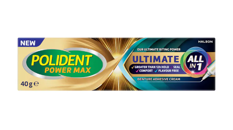 Polident ultimate all in 1 denture adhesives pack shot