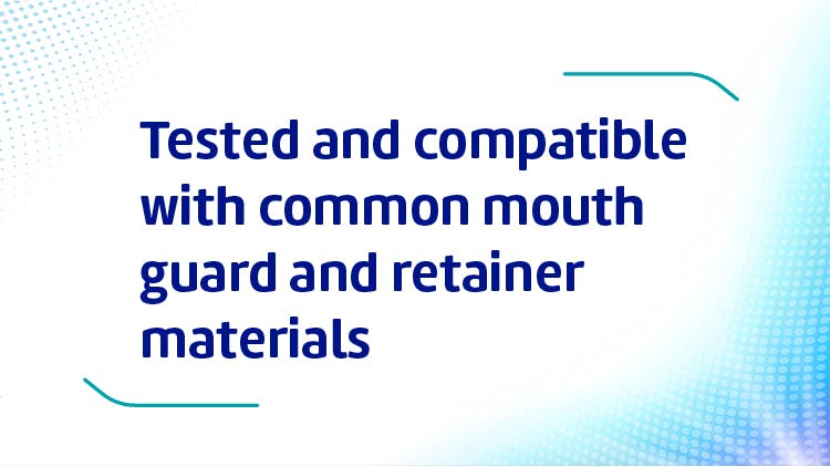 Polident Pro Guard & Retainer is tested and compatible with common mouth guard and retainer materials