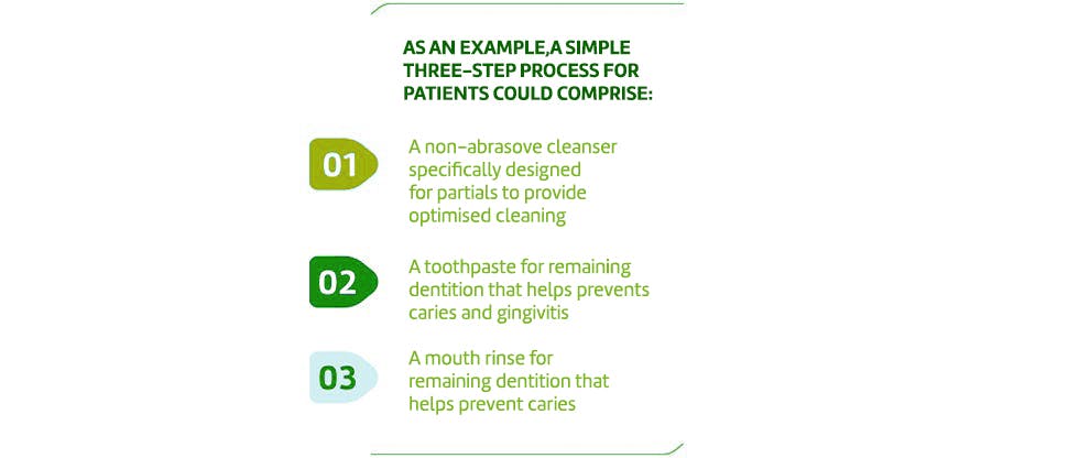 Polident denture cleaning steps