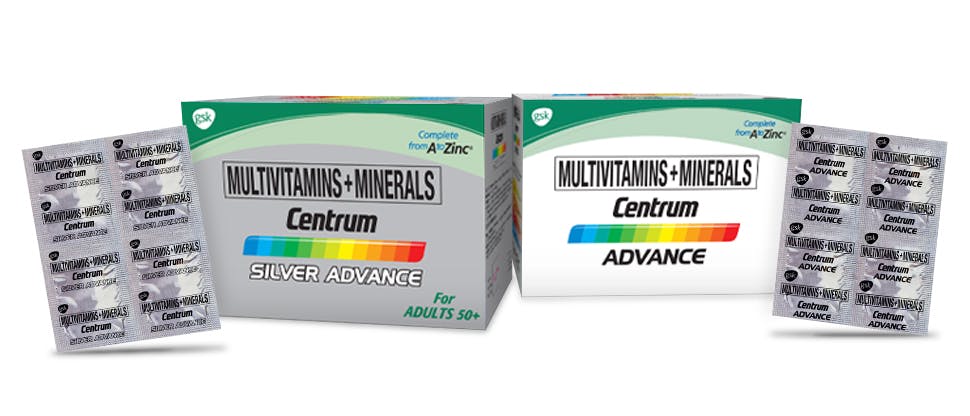 The Centrum Multivitamin product range