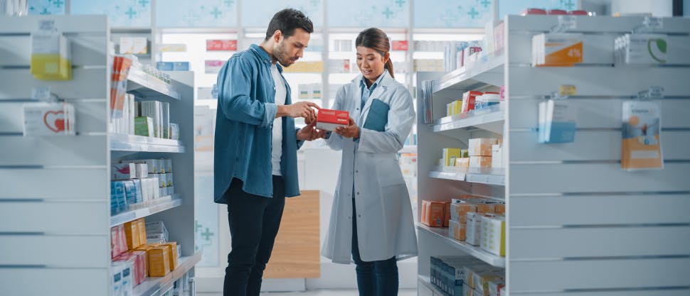 Pharmacist with consumer