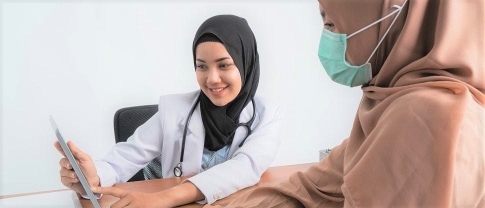 Doctor discussing with patient