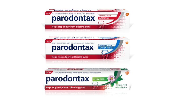 Parodontax toothpaste range