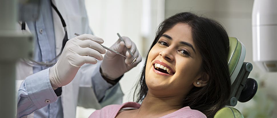 Dentist and patient