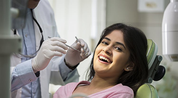 Patient having oral check