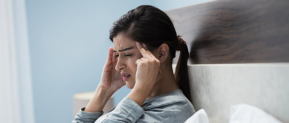 Woman with a headache